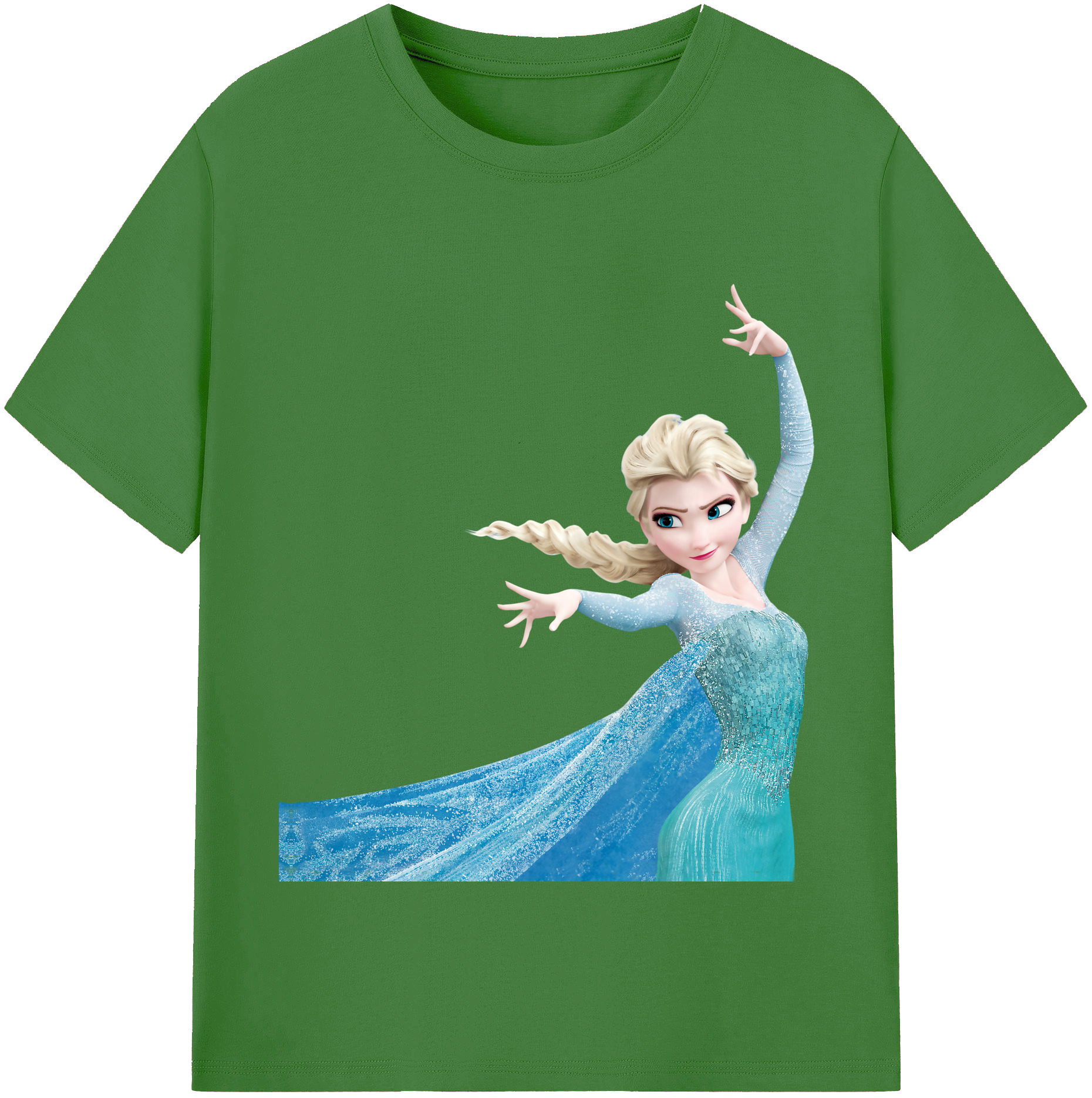 （画像用） アナと雪の女王 アンナ エルサ Frozen Anna Elsa レディースカジュアルプリントTシャツ（綿100％）